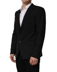 Dolce & Gabbana Black Wool Single Breasted Blazer Jacket - IT52 | XL