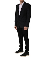 Dolce & Gabbana Black Wool Single Breasted Blazer Jacket - IT52 | XL