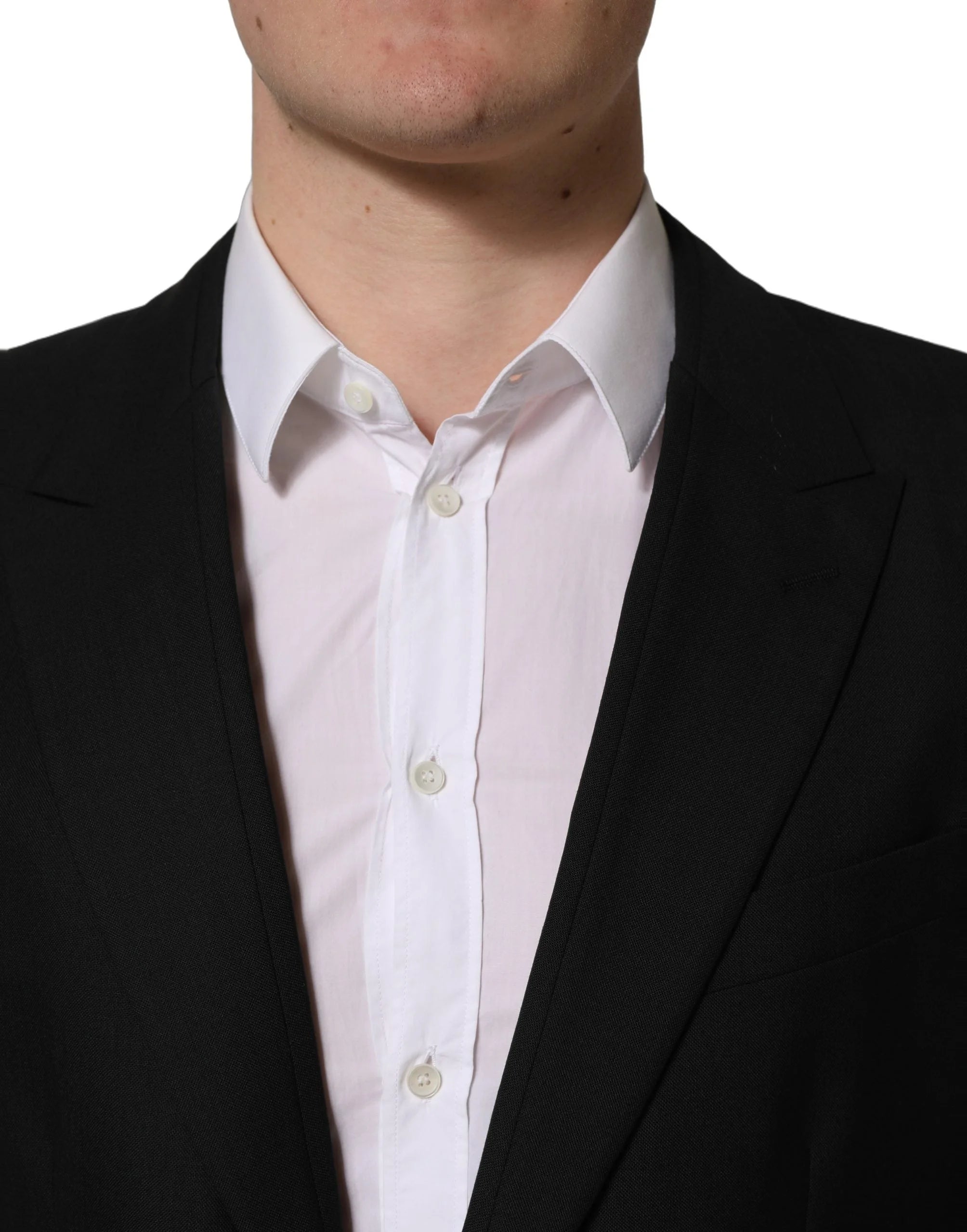 Dolce & Gabbana Black Wool Single Breasted Blazer Jacket - IT52 | XL