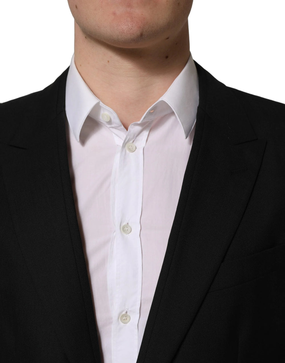 Dolce & Gabbana Black Wool Single Breasted Blazer Jacket - IT52 | XL