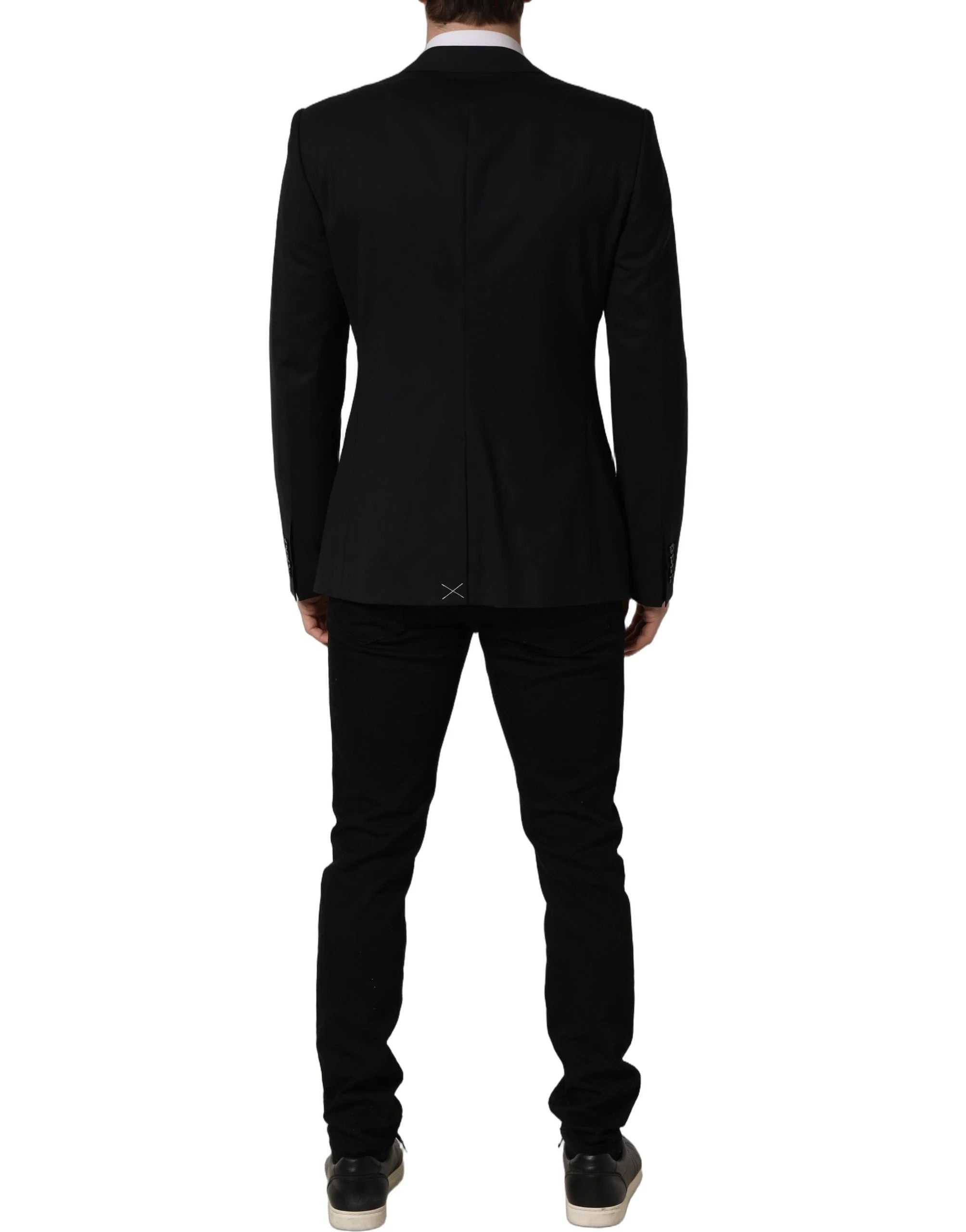 Dolce & Gabbana Black Wool Single Breasted Blazer Jacket - IT52 | XL