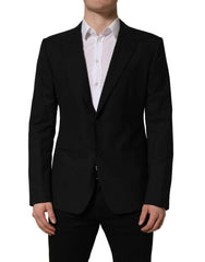 Dolce & Gabbana Black Wool Single Breasted Blazer Jacket - IT52 | XL