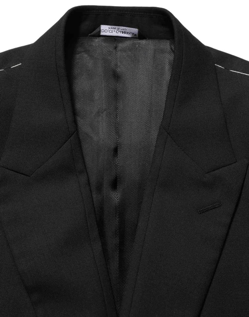 Dolce & Gabbana Black Wool Single Breasted Blazer Jacket - IT52 | XL