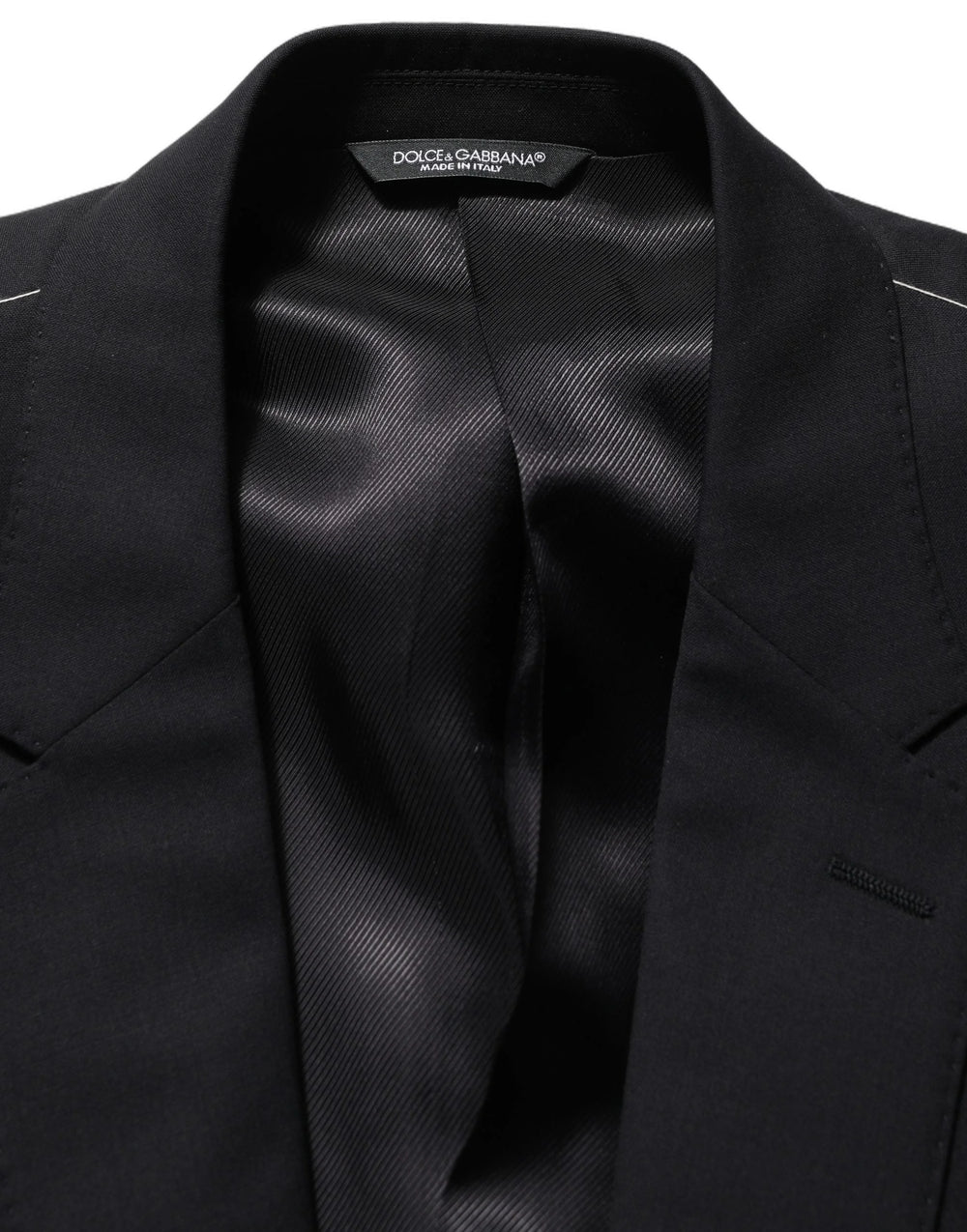 Dolce & Gabbana Black Wool Single Breasted Blazer Jacket - IT52 | XL