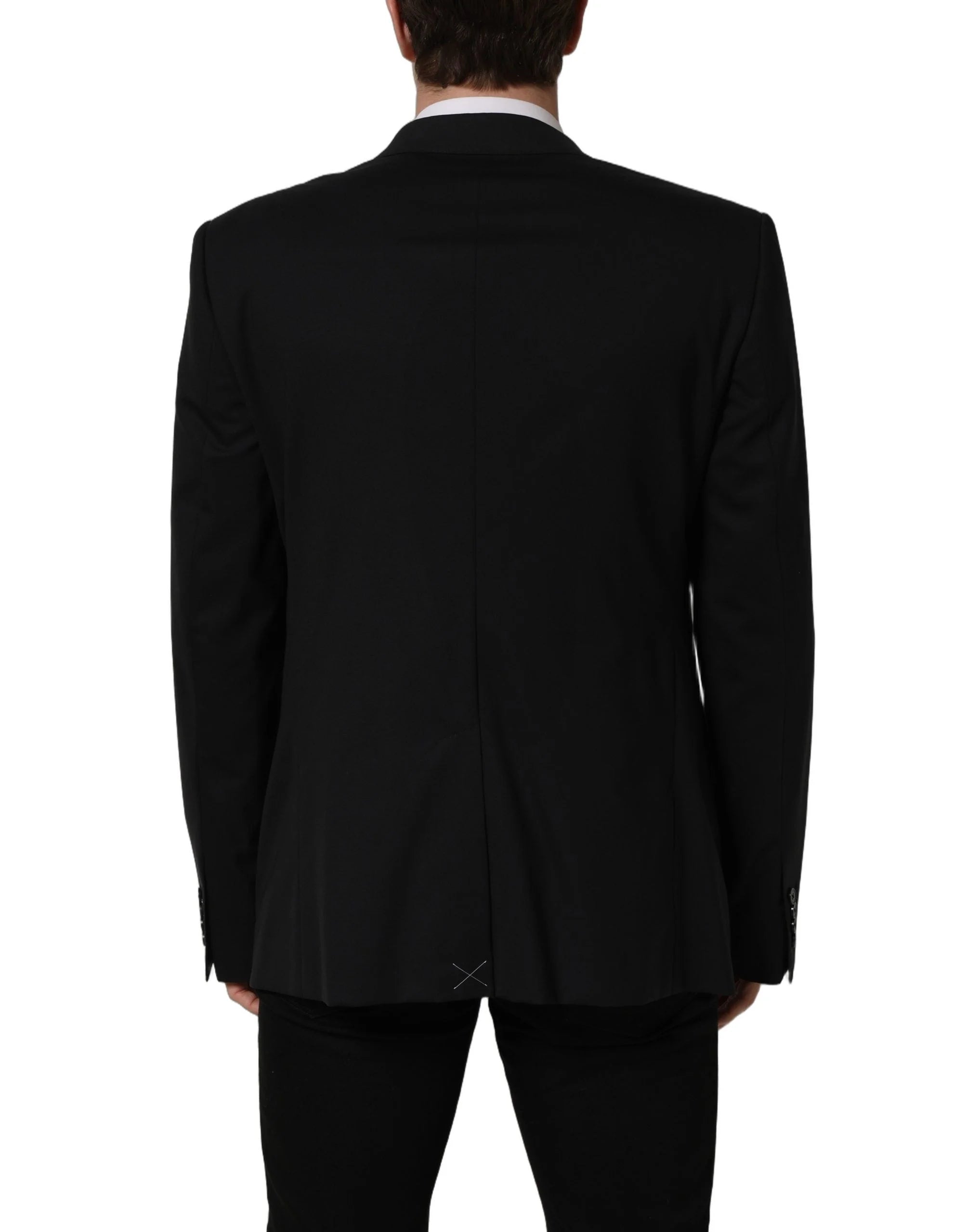 Dolce & Gabbana Black Wool Single Breasted Blazer Jacket - IT56 | XXL