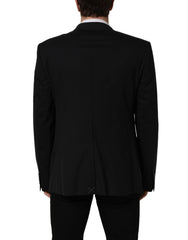 Dolce & Gabbana Black Wool Single Breasted Blazer Jacket - IT56 | XXL