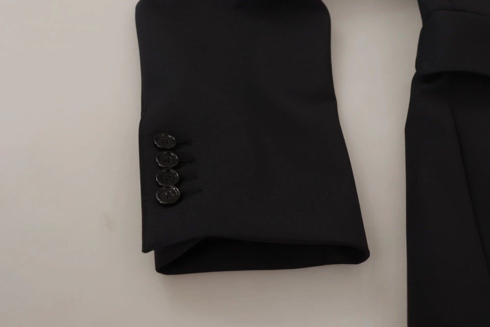 Dolce & Gabbana Black Wool Single Breasted Coat Men Blazer - IT50 | L - Sport Jackets