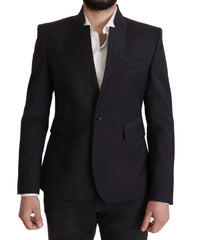 Dolce & Gabbana Black Wool Single Breasted Coat Men Blazer - IT50 | L - Sport Jackets