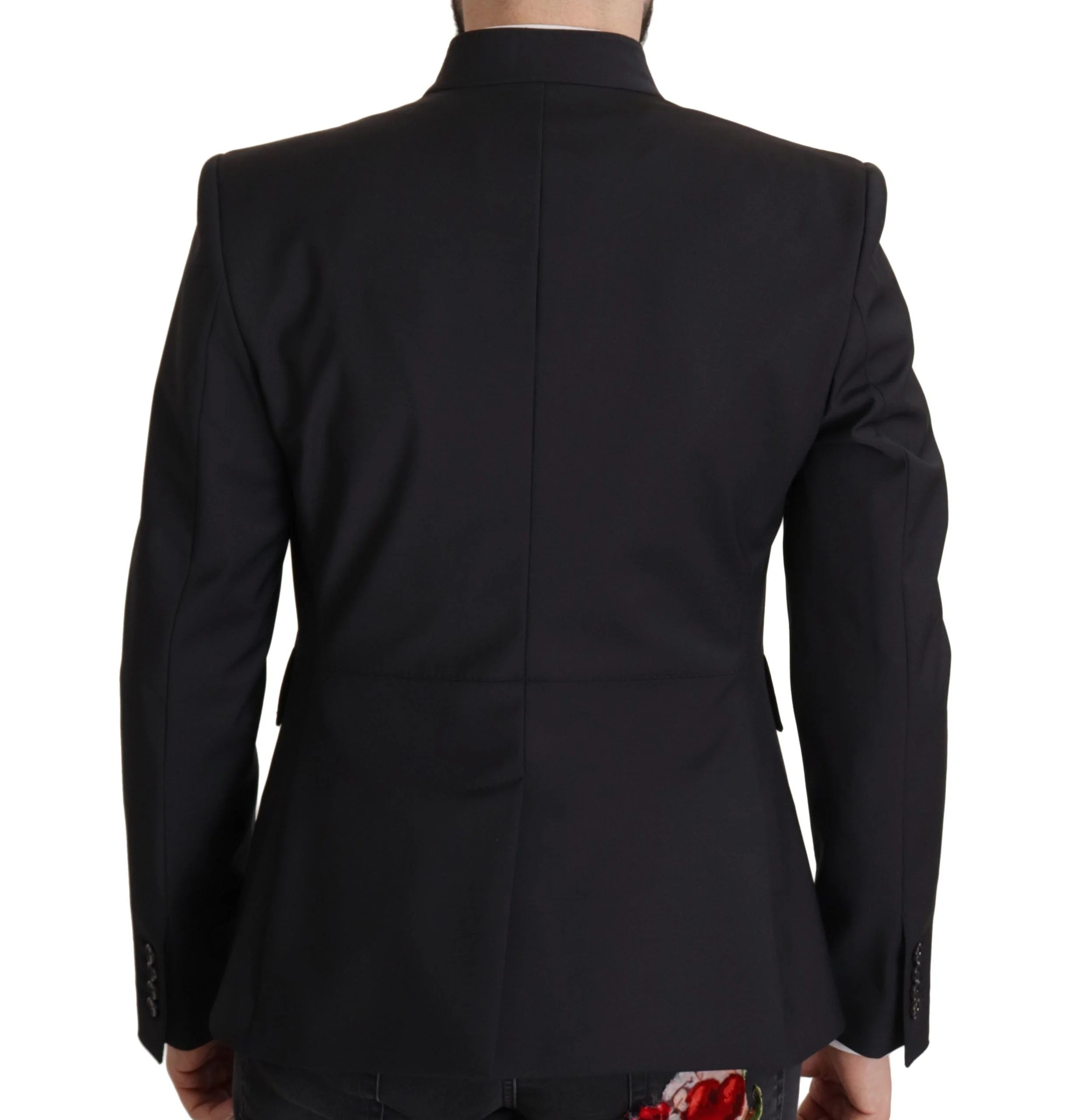 Dolce & Gabbana Black Wool Single Breasted Coat Men Blazer - IT50 | L - Sport Jackets
