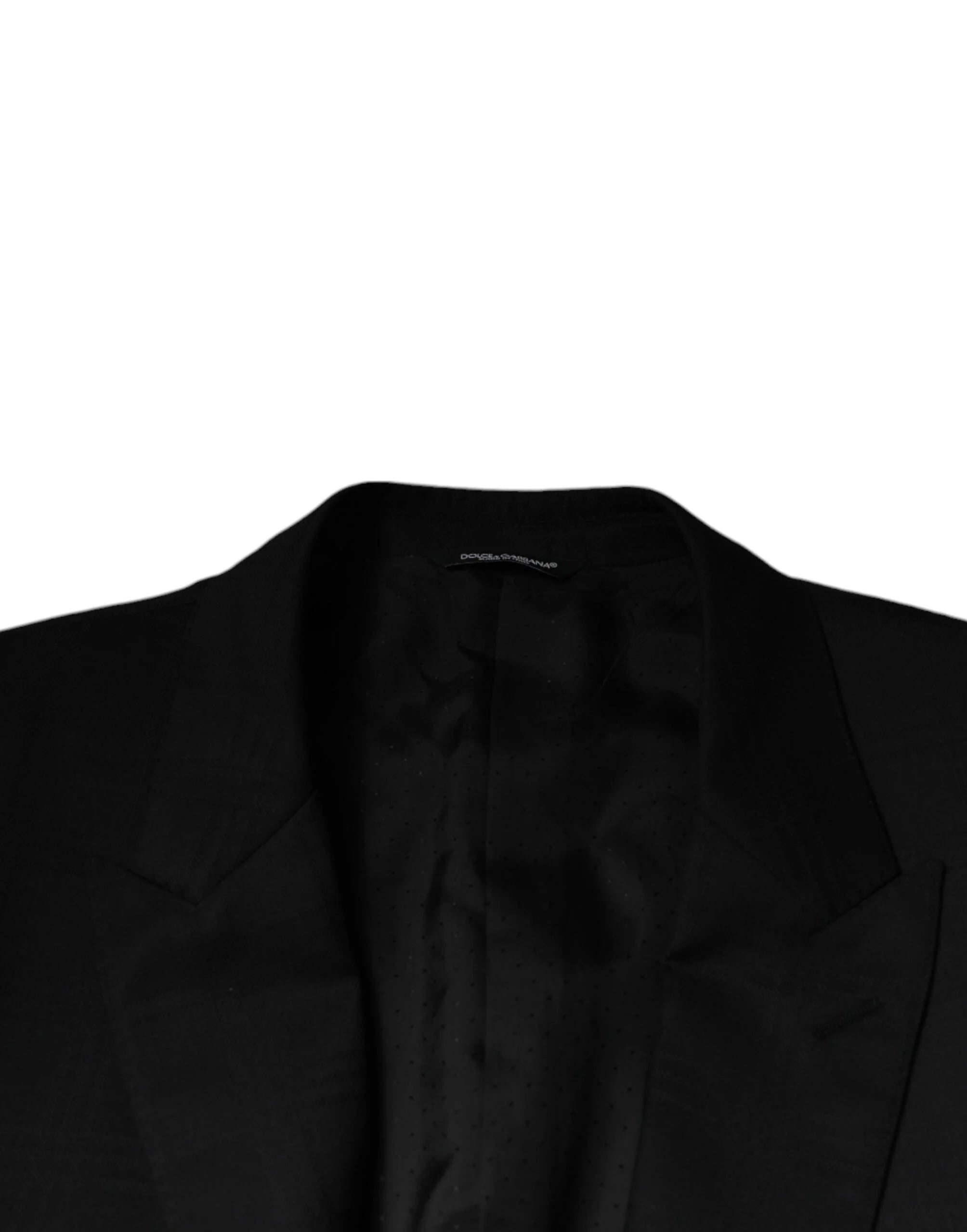 Dolce & Gabbana Black Wool Single Breasted Formal Suit - IT56 | XXL - Suits