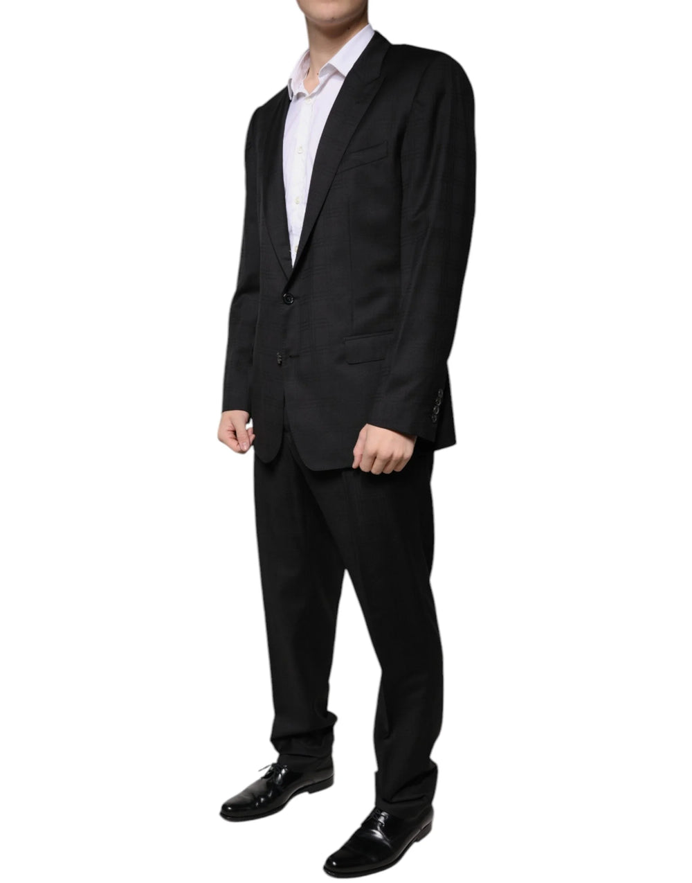 Dolce & Gabbana Black Wool Single Breasted Formal Suit - IT56 | XXL - Suits