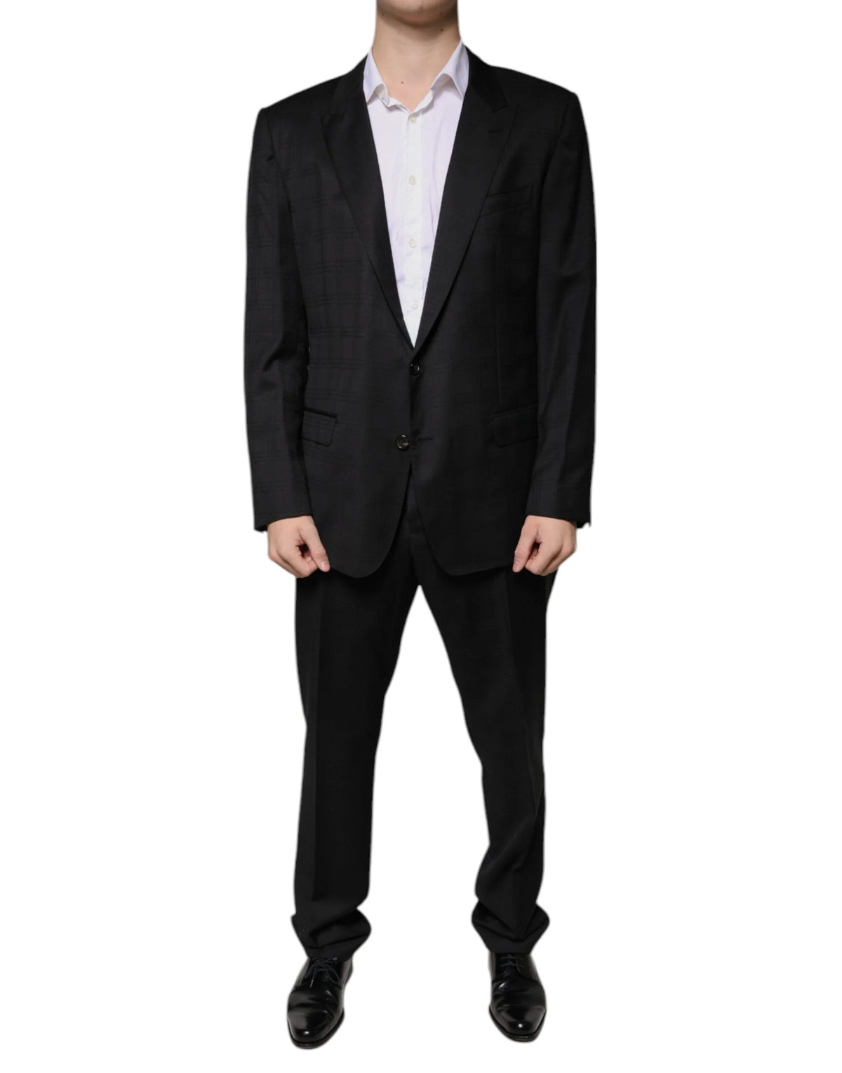 Dolce & Gabbana Black Wool Single Breasted Formal Suit - IT56 | XXL - Suits