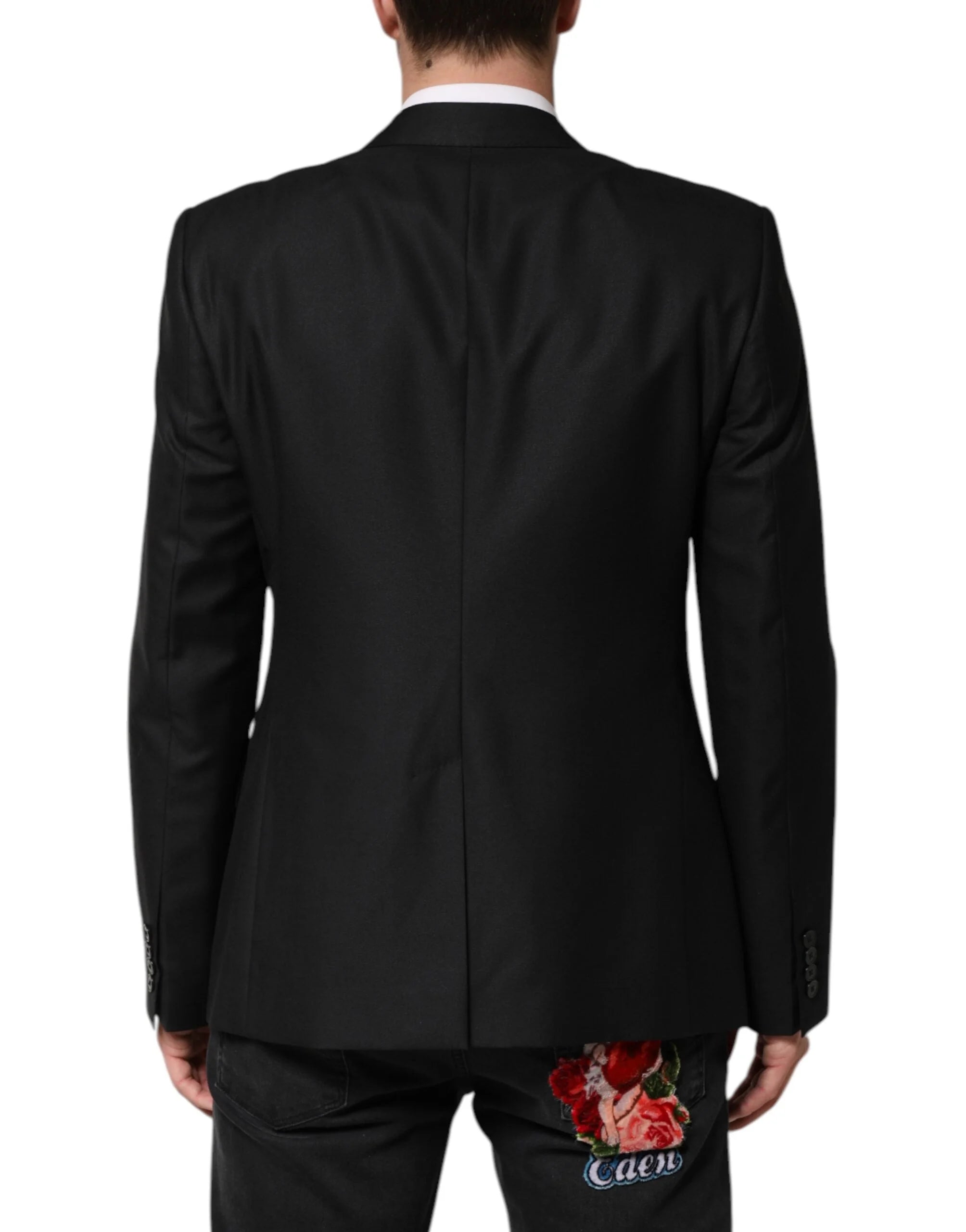 Dolce & Gabbana Black Wool Single Breasted Jacket Blazer - IT52 | XL - Sport Jackets