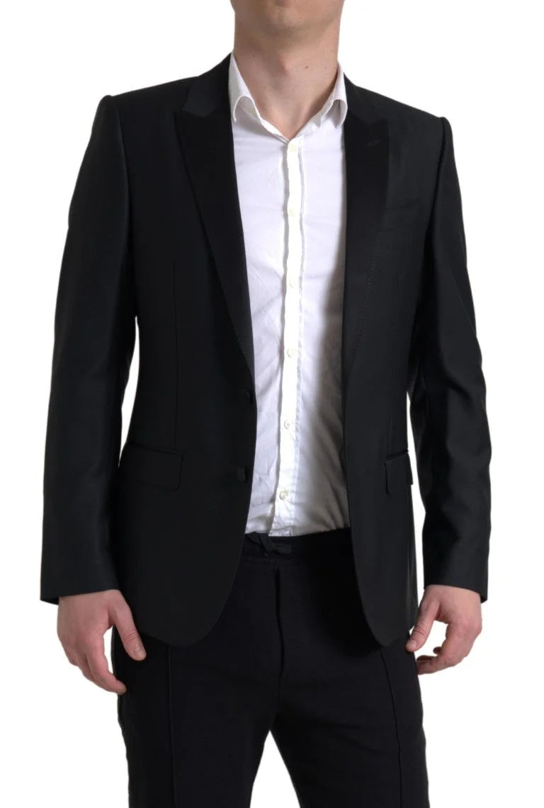 Dolce & Gabbana Black Wool Single Breasted MARTINI Blazer - IT48 | M - Sport Jackets