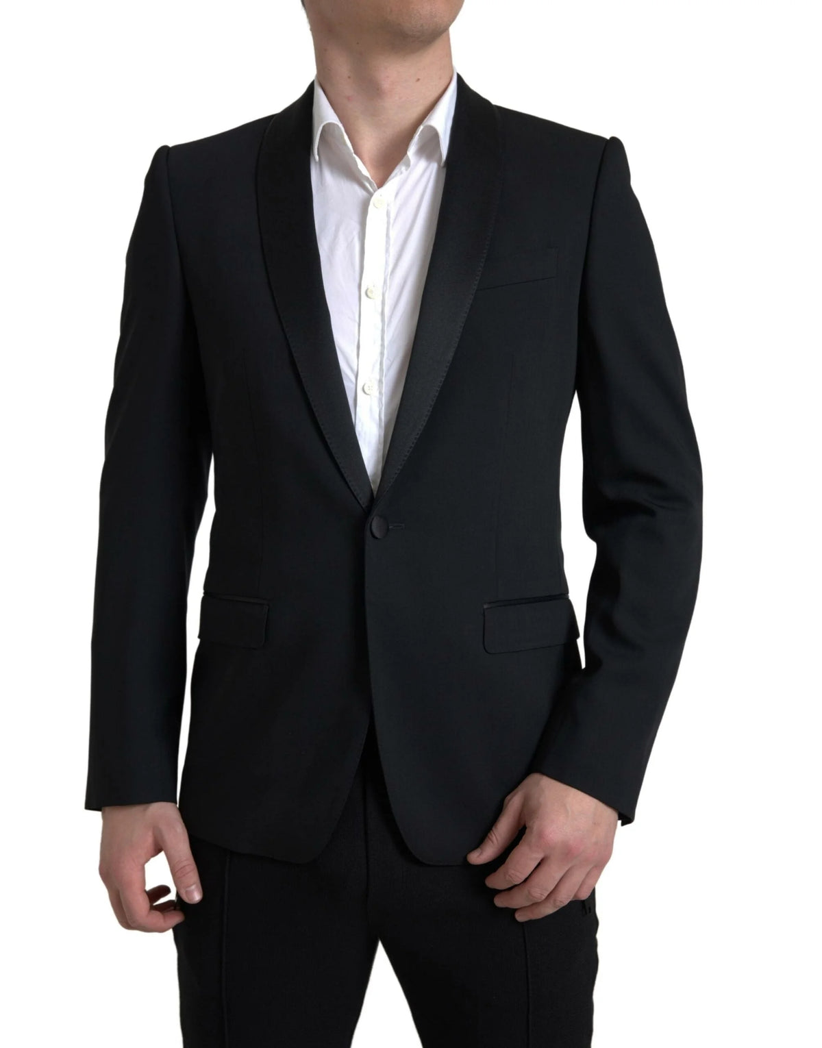 Dolce & Gabbana Black Wool Single Breasted MARTINI Blazer - IT48 | M - Sport Jackets