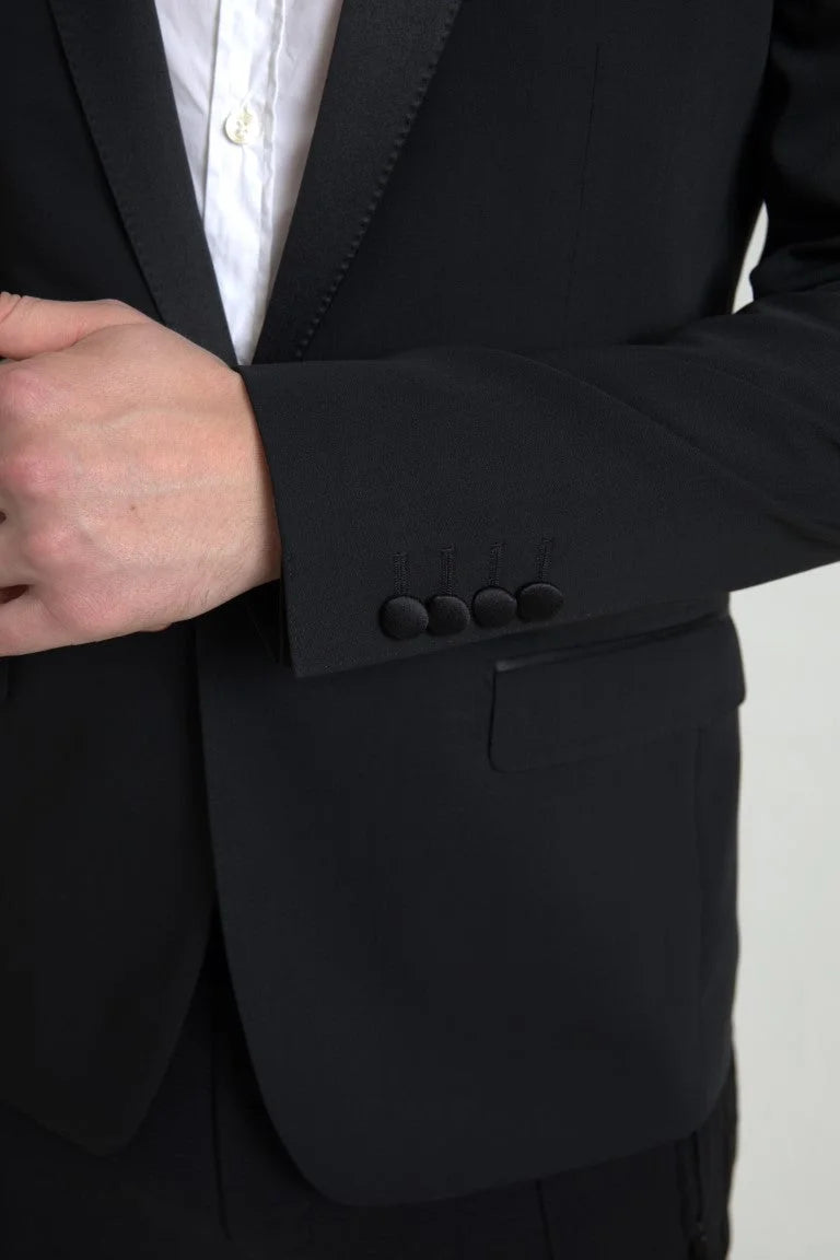 Dolce & Gabbana Black Wool Single Breasted MARTINI Blazer - IT48 | M - Sport Jackets
