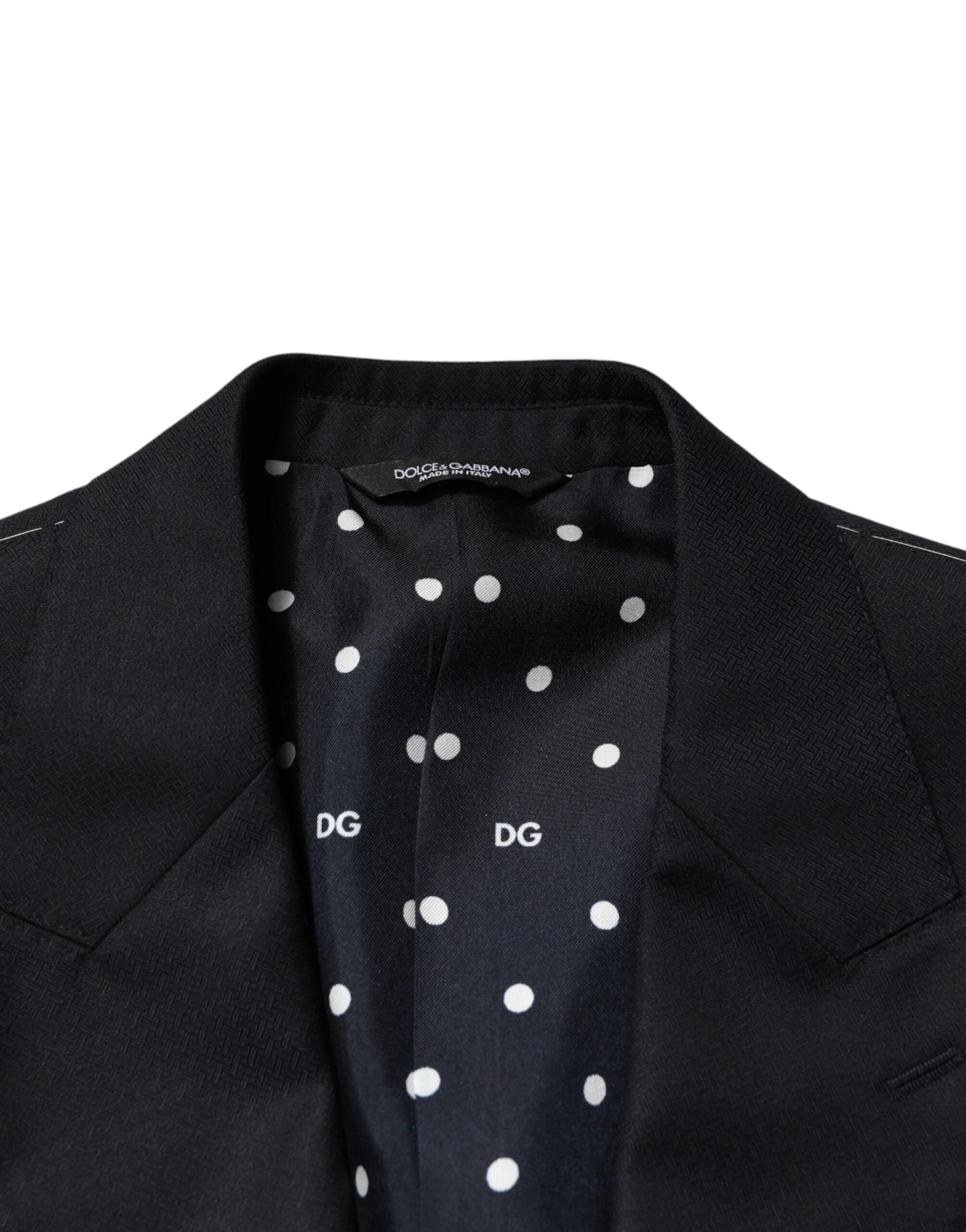 Dolce & Gabbana Black Wool Single Breasted Men 2 Piece Suit
