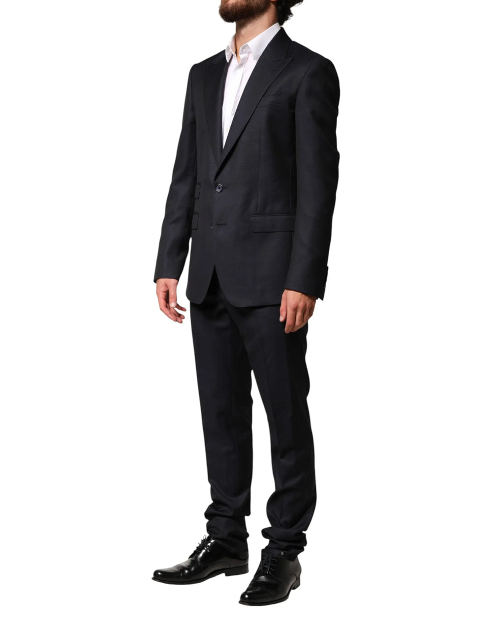 Dolce & Gabbana Black Wool Single Breasted Men 2 Piece Suit
