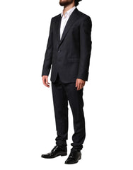 Dolce & Gabbana Black Wool Single Breasted Men 2 Piece Suit