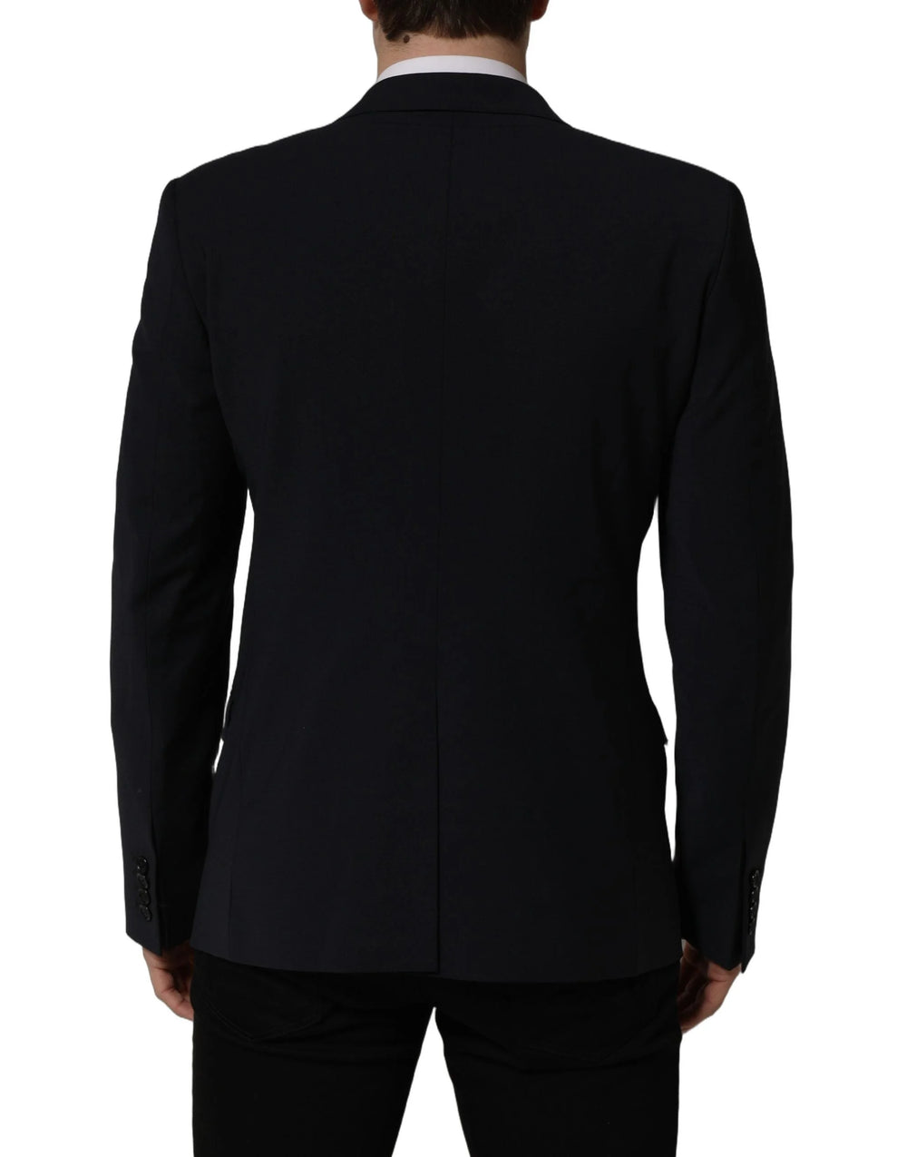 Dolce & Gabbana Black Wool Single Breasted Men Blazer Jacket - IT50 | L