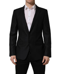 Dolce & Gabbana Black Wool Single Breasted Men Blazer Jacket - IT50 | L