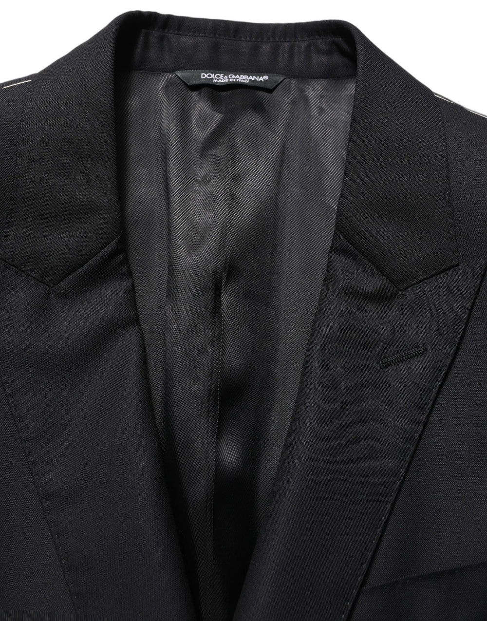 Dolce & Gabbana Black Wool Single Breasted Men Blazer Jacket - IT50 | L