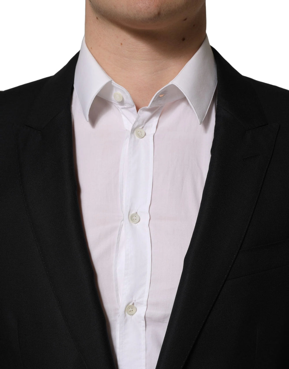 Dolce & Gabbana Black Wool Single Breasted Men Blazer Jacket - IT50 | L