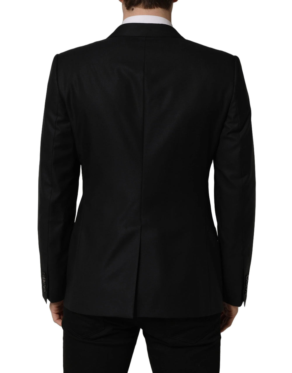 Dolce & Gabbana Black Wool Single Breasted Men Blazer Jacket - IT50 | L