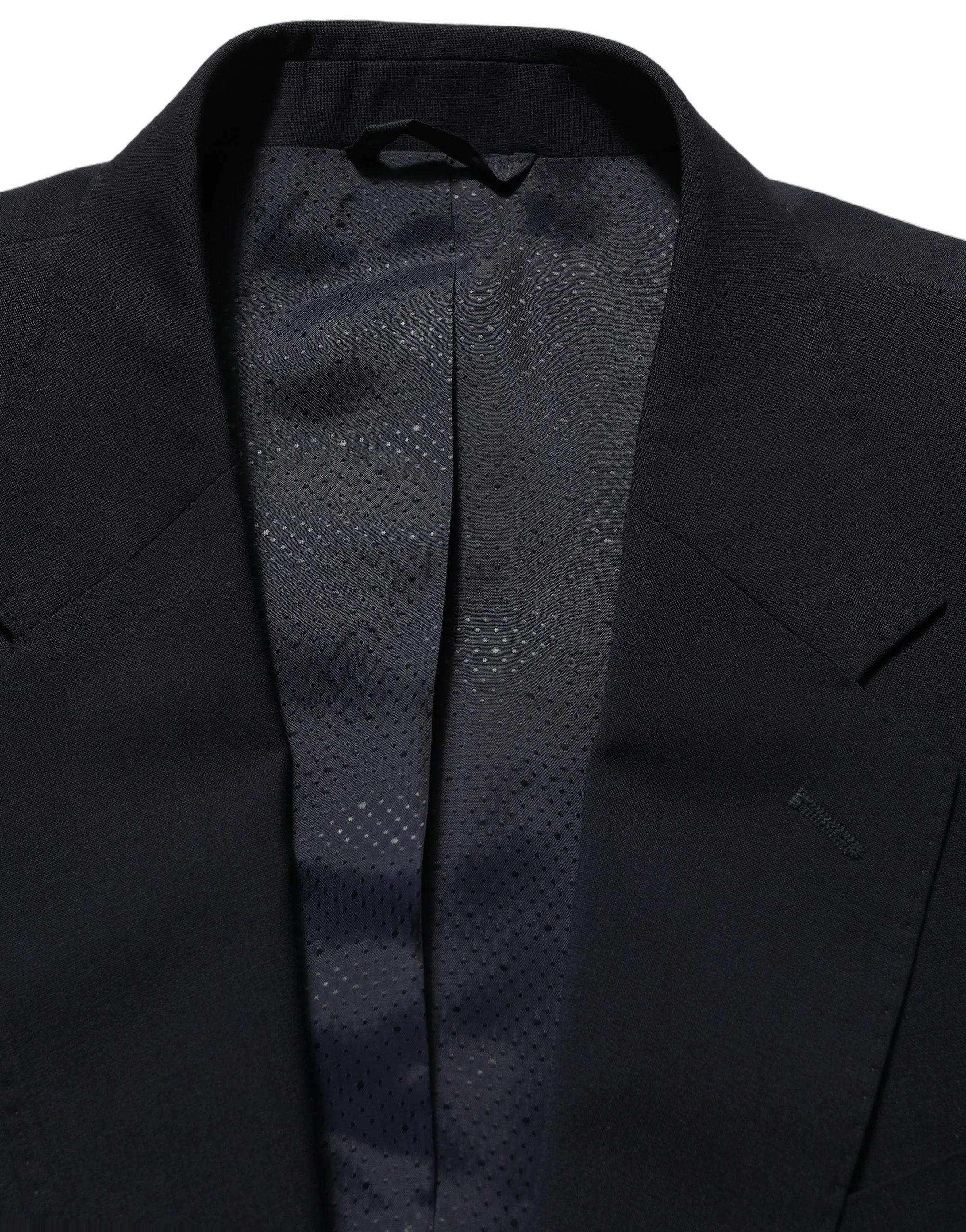 Dolce & Gabbana Black Wool Single Breasted Men Blazer Jacket - IT50 | L