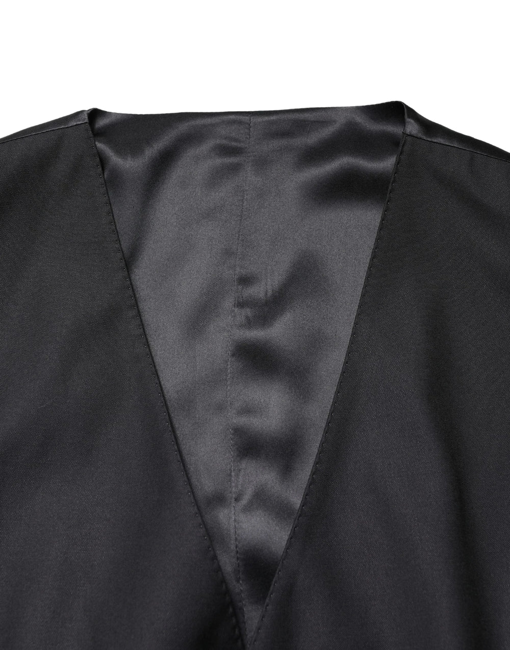Kamizelka Dolce & Gabbana Czarny Wełniany, Jednorzędowy Męski