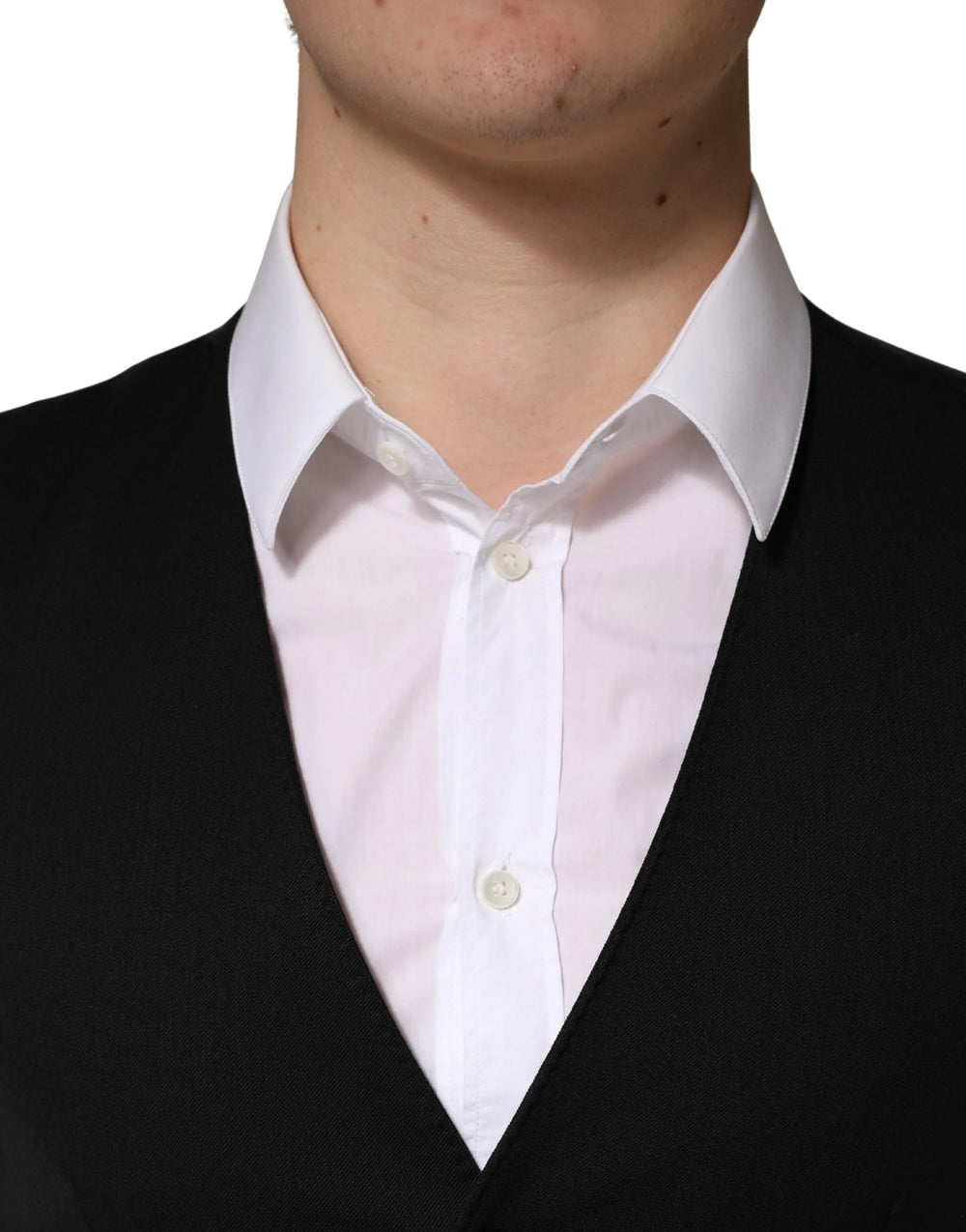 Vestă de trening Dolce & Gabbana neagră din lână, croială simplă, pentru bărbați - IT46 | S