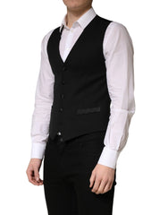 Vestă de trening Dolce & Gabbana neagră din lână, croială simplă, pentru bărbați - IT46 | S