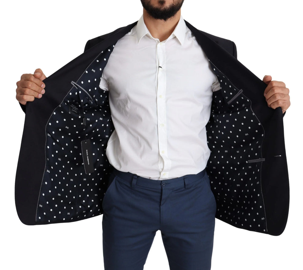Dolce & Gabbana Black Wool Single Breasted NAPOLI Blazer - IT56 | XXL - Sport Jackets