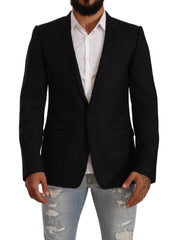 Dolce & Gabbana Black Wool Single Breasted Suit GOLD Jacket - IT50 | L - Sport Jackets