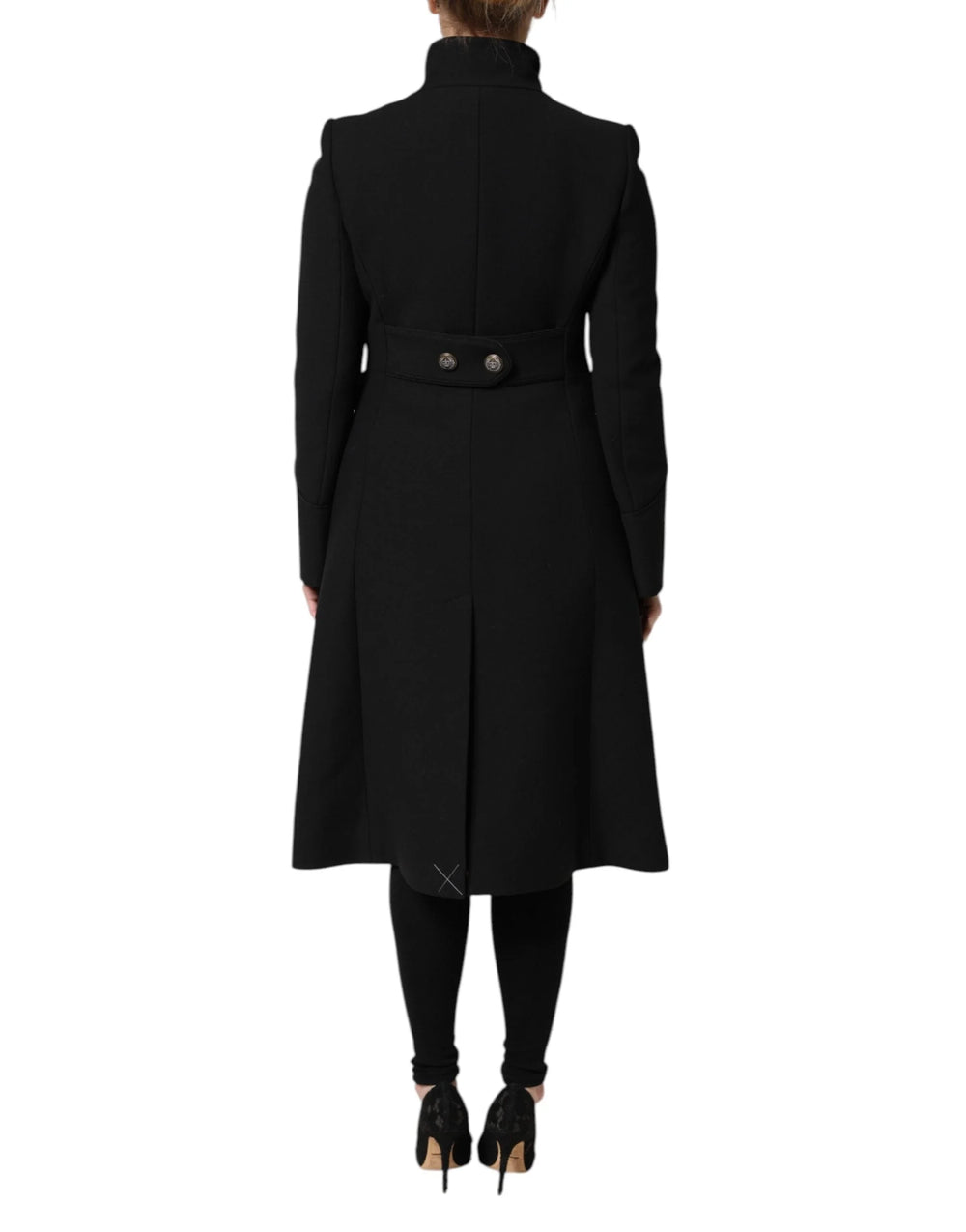 Dolce & Gabbana Black Wool Single Breasted Trench Coat Jacket - Trench Coats