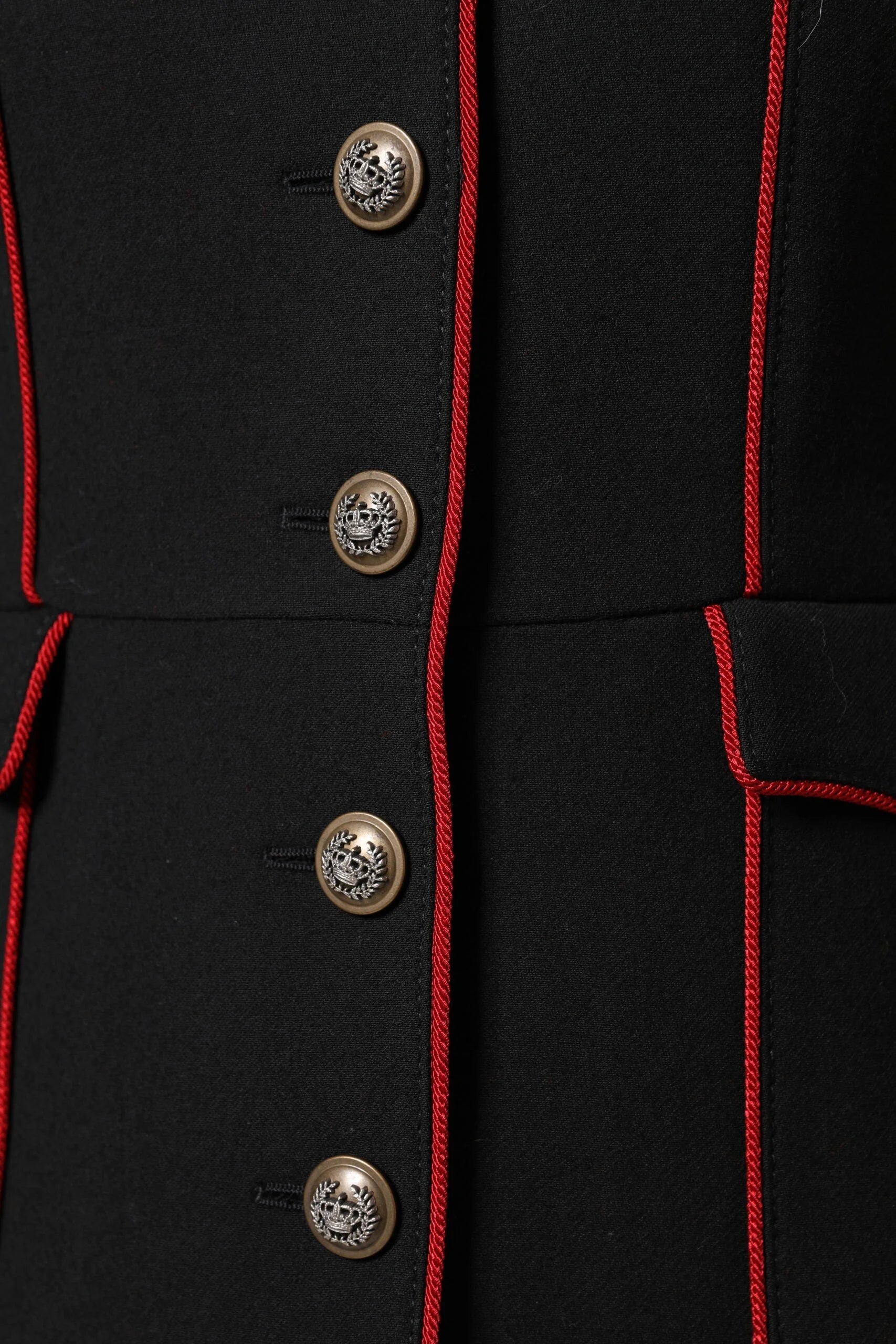 Dolce & Gabbana Black Wool Single Breasted Trench Coat Jacket - Trench Coats