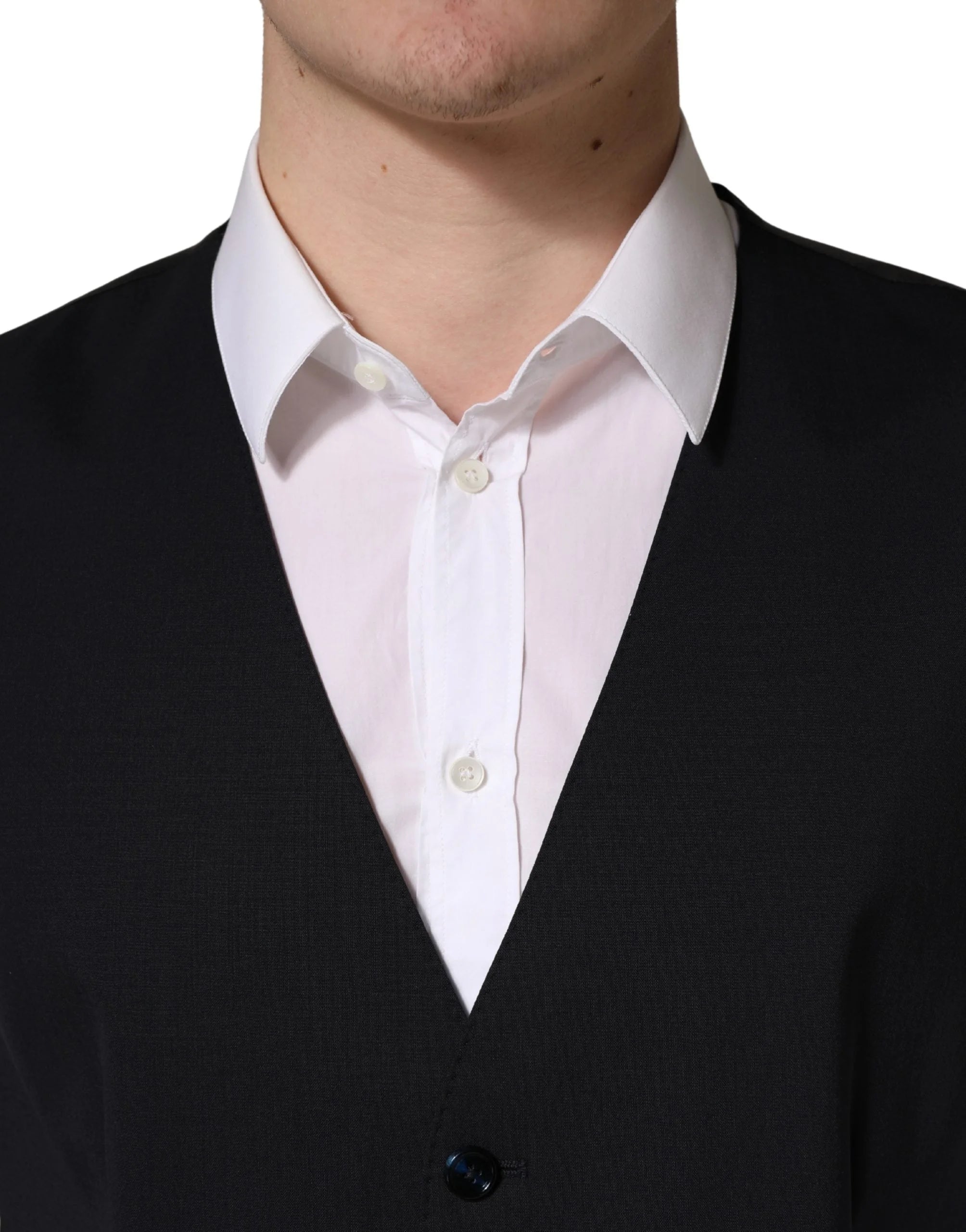 Dolce & Gabbana svart ullenkeltspent vest