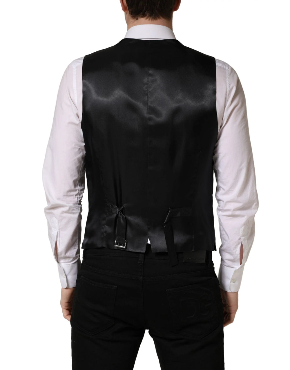 Dolce & Gabbana svart ullenkeltspent vest