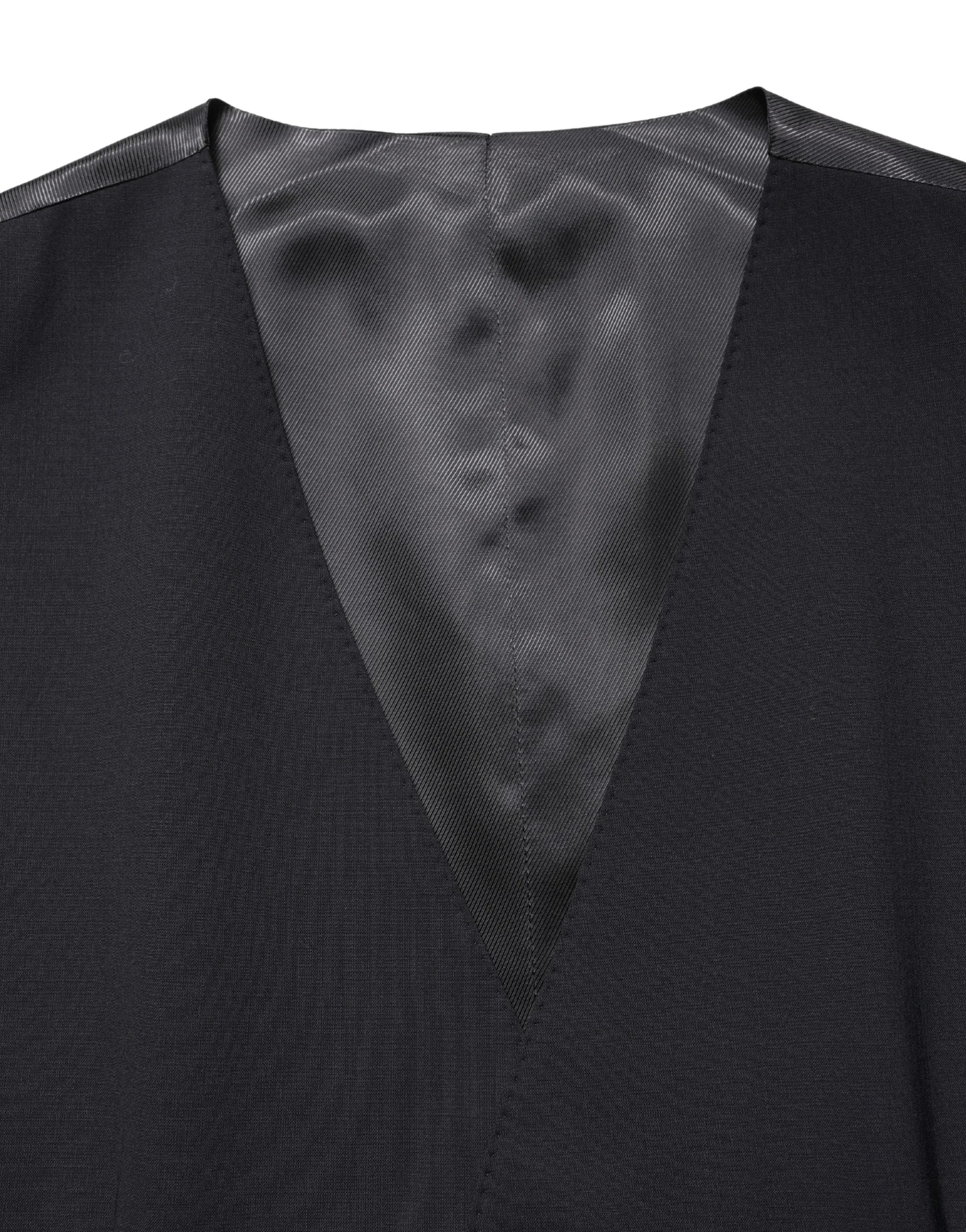 Dolce & Gabbana svart ullenkeltspent vest