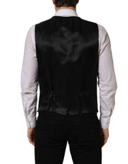Dolce & Gabbana Black Wool Single Breasted Waistcoat Vest