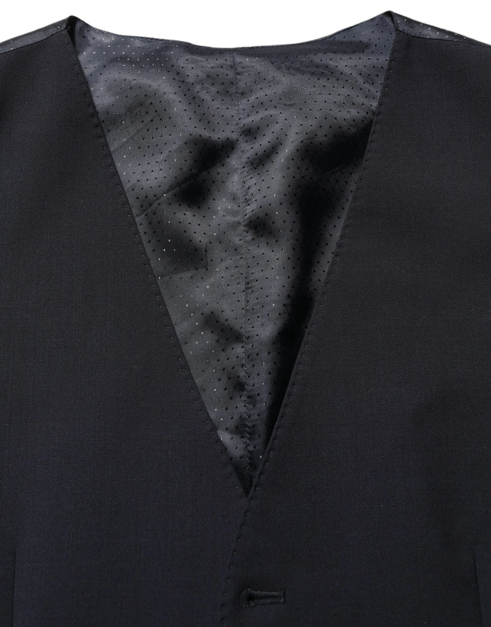 Dolce & Gabbana Black Wool Single Breasted Waistcoat Vest - IT48 | M