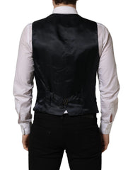 Dolce & Gabbana Black Wool Single Breasted Waistcoat Vest - IT48 | M