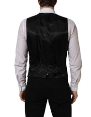 Dolce & Gabbana Black Wool Single Breasted Waistcoat Vest - IT50 | L