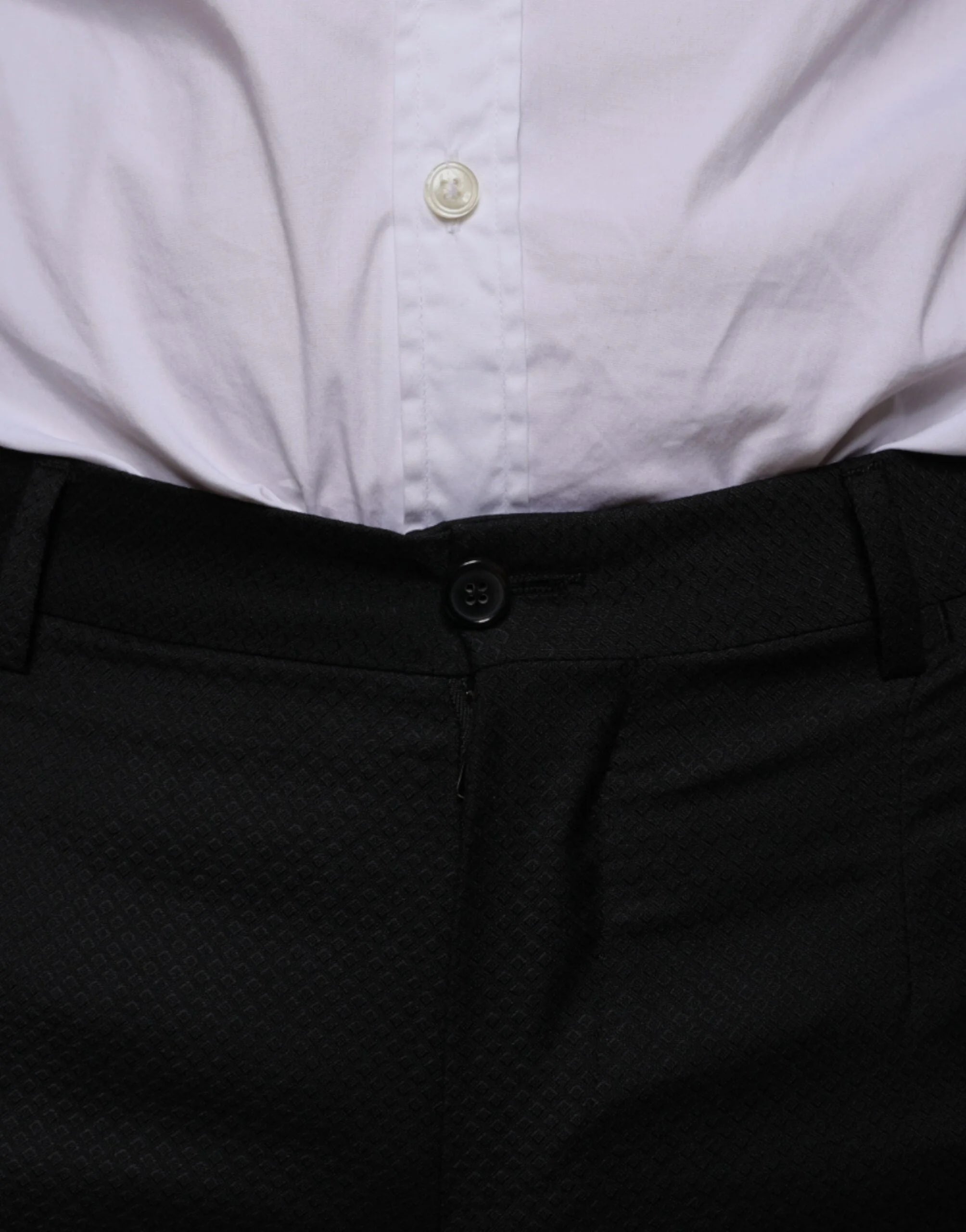 Dolce & Gabbana Black Wool Skinny Dress Formal Pants - IT46 | S - Trousers