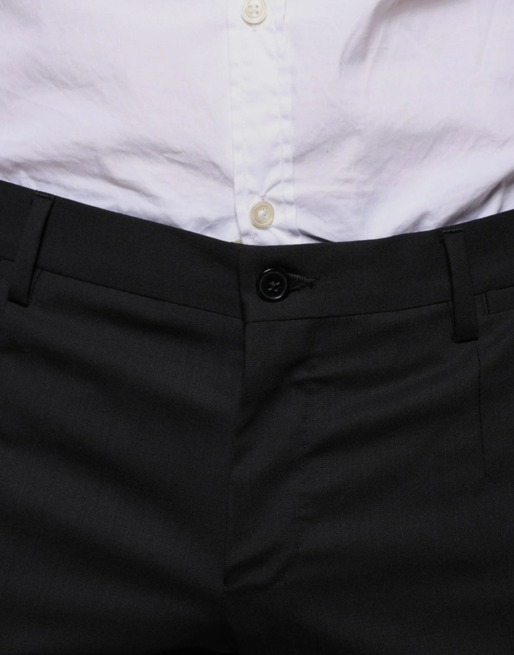 Dolce & Gabbana Black Wool Skinny Dress Formal Pants - IT48 | M - Trousers