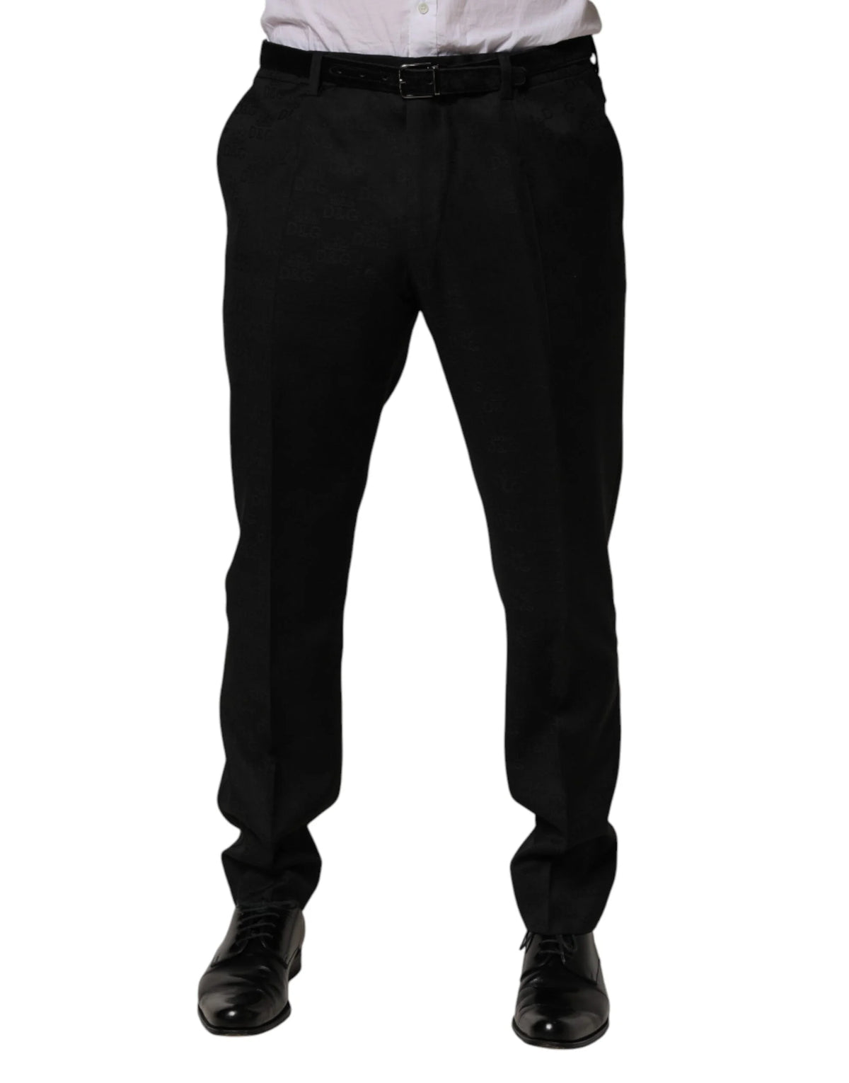 Dolce & Gabbana Black Wool Skinny Dress Formal Trouser Pants - IT54 | XL