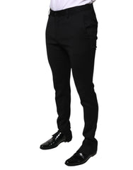Dolce & Gabbana Black Wool Skinny Formal Dress Pants - IT48 | M - Trousers