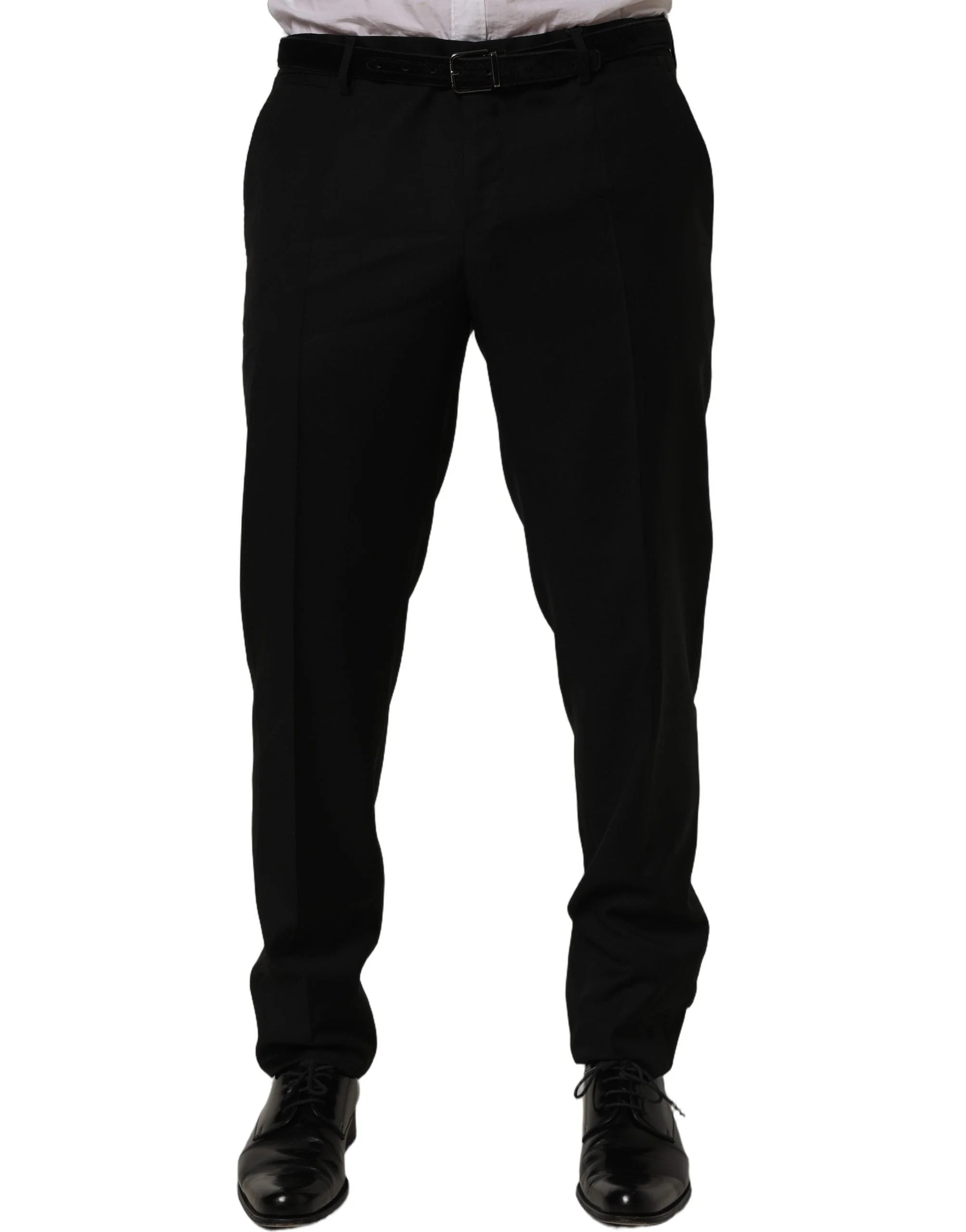 Dolce & Gabbana Black Wool Skinny Leg Dress Trouser Pants - IT52 | XL