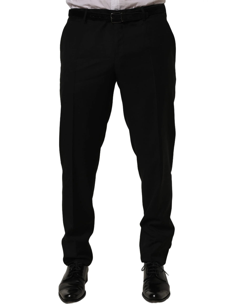 Dolce & Gabbana Black Wool Skinny Leg Dress Trouser Pants - IT52 | XL