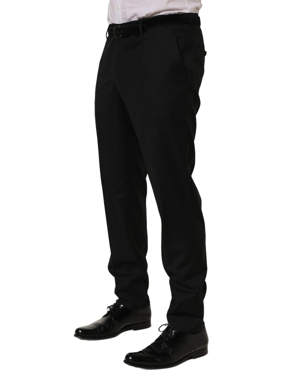 Dolce & Gabbana Black Wool Skinny Leg Dress Trouser Pants - IT52 | XL